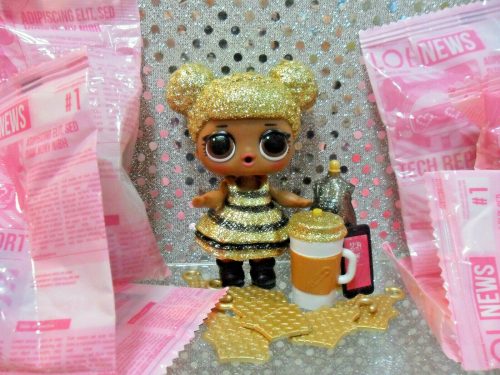 Glitter Queen Bee Baby Kids Doll Series 1 with dress Authentic toy gift 